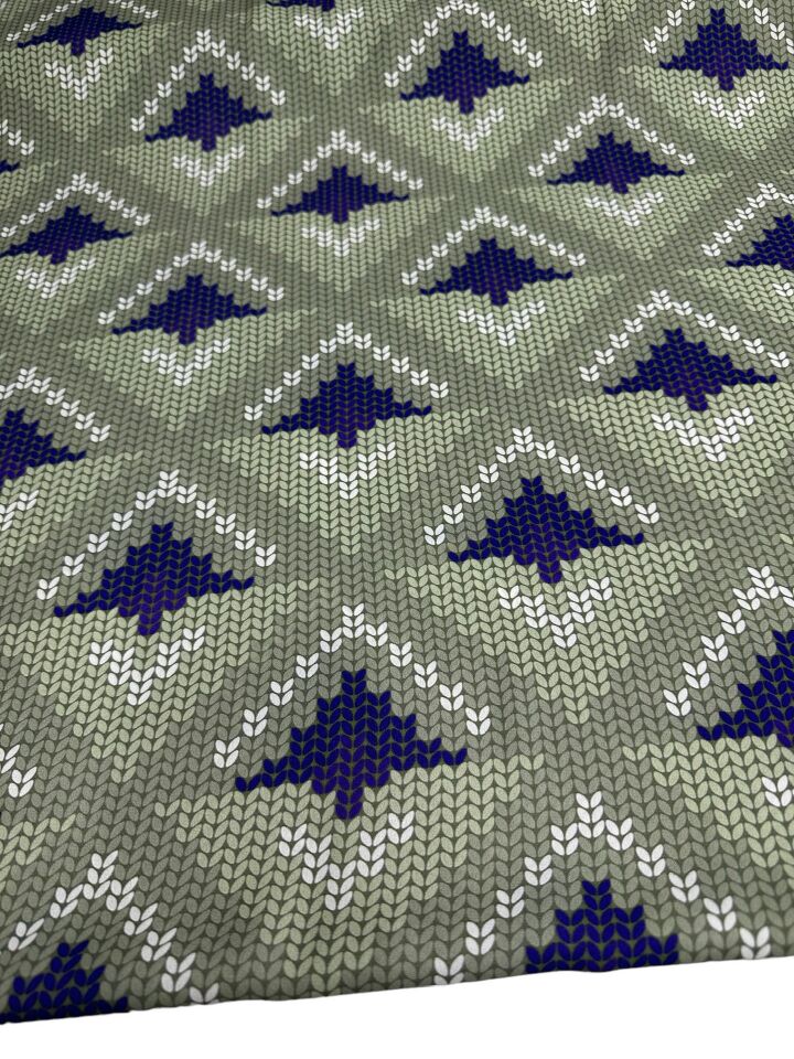 İkat Desen Elbiselik Gömleklik Krep Kumaş