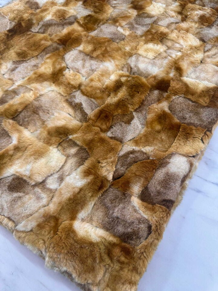 Yama Desen Kürk  Yelek Ceket