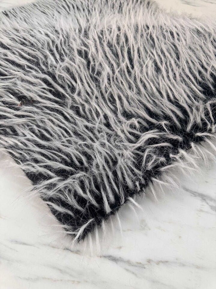 Uzun Tüy Pelüş Kumaş Yelek Mont