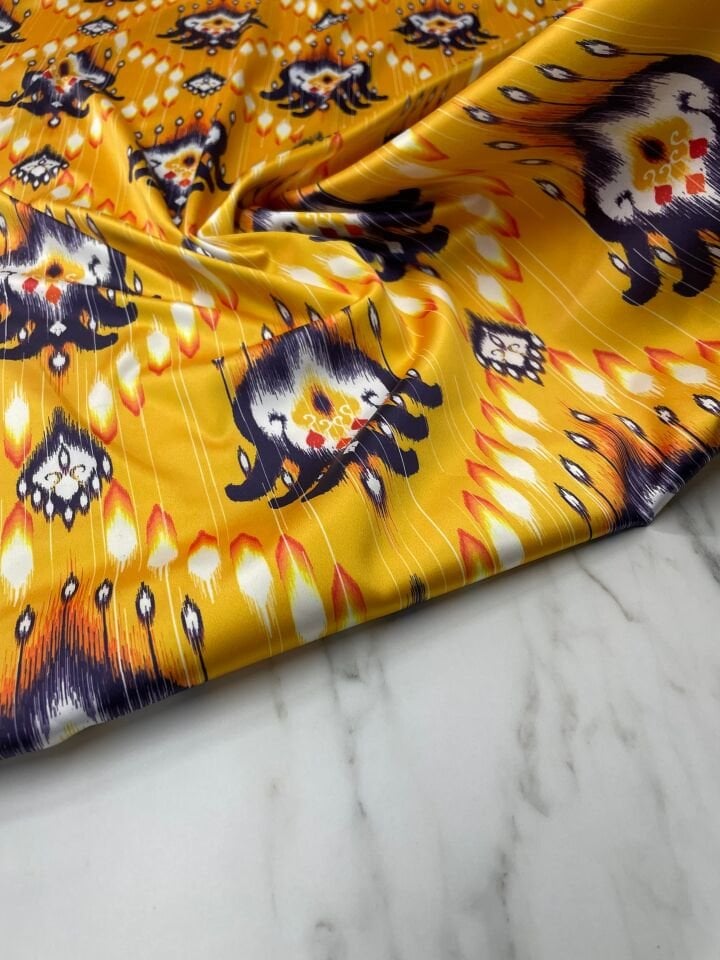 Zeon Desen Elbiselik Gömleklik Tivil Saten Kumaş