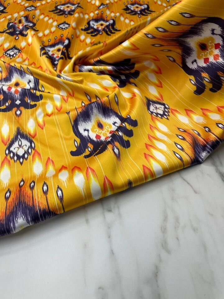 Zeon Desen Elbiselik Gömleklik Tivil Saten Kumaş