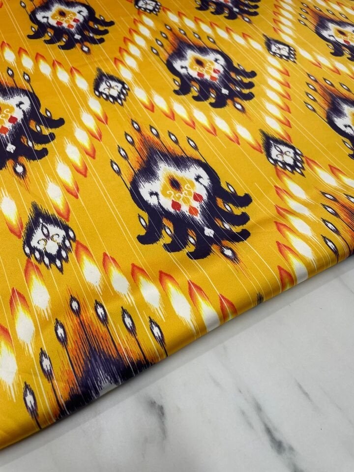 Zeon Desen Elbiselik Gömleklik Tivil Saten Kumaş