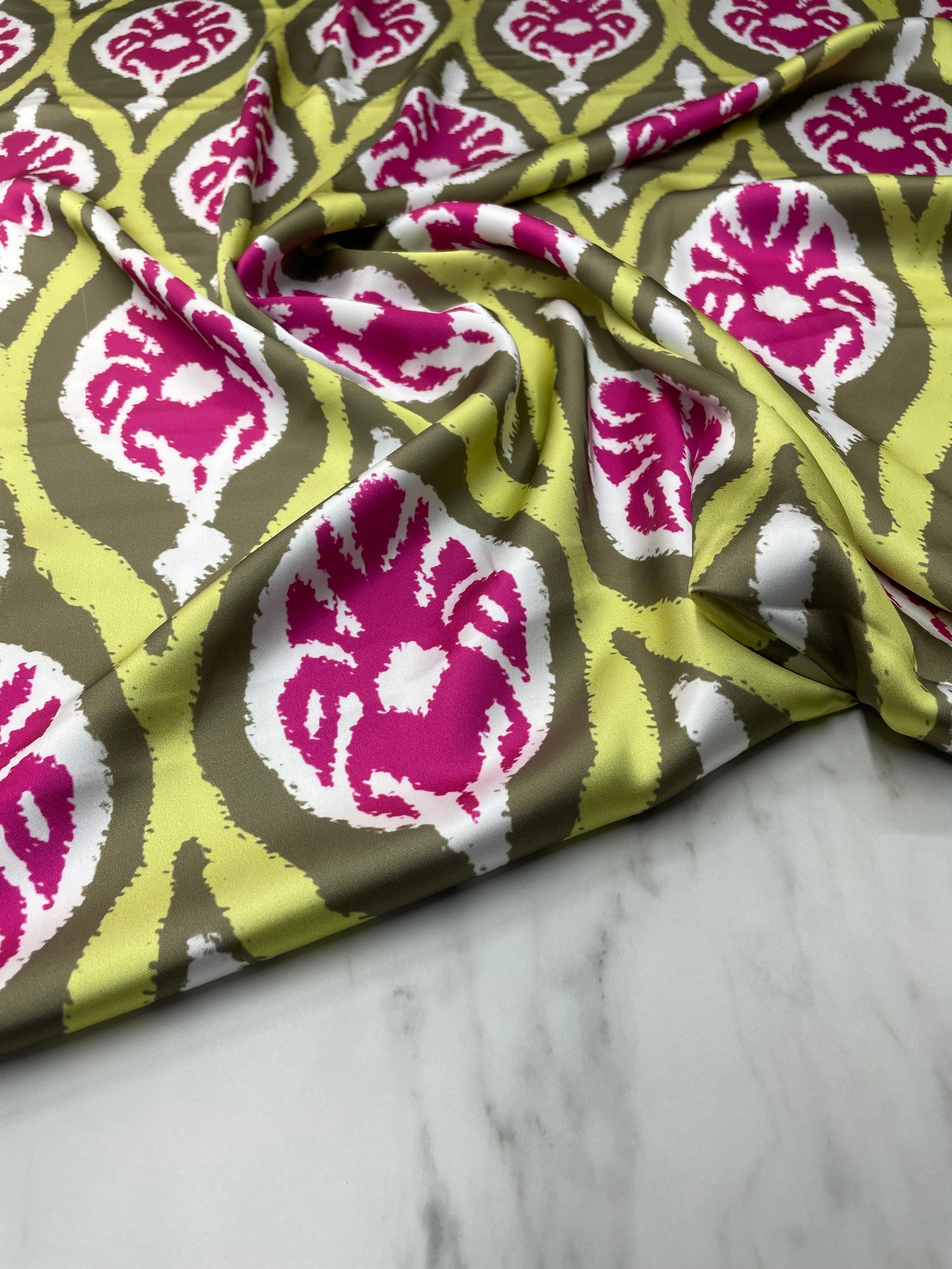 Viya Desen Elbiselik Gömleklik Tivil Saten Kumaş