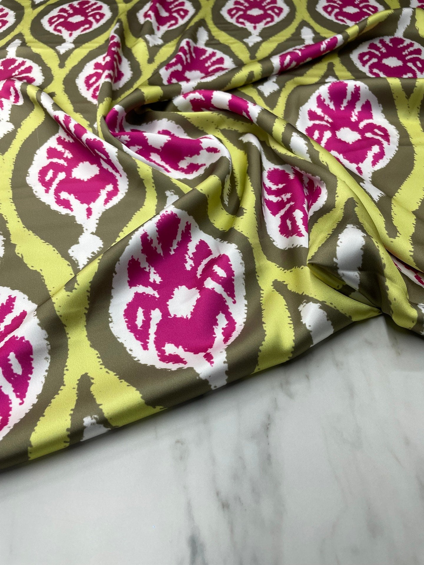 Viya Desen Elbiselik Gömleklik Tivil Saten Kumaş