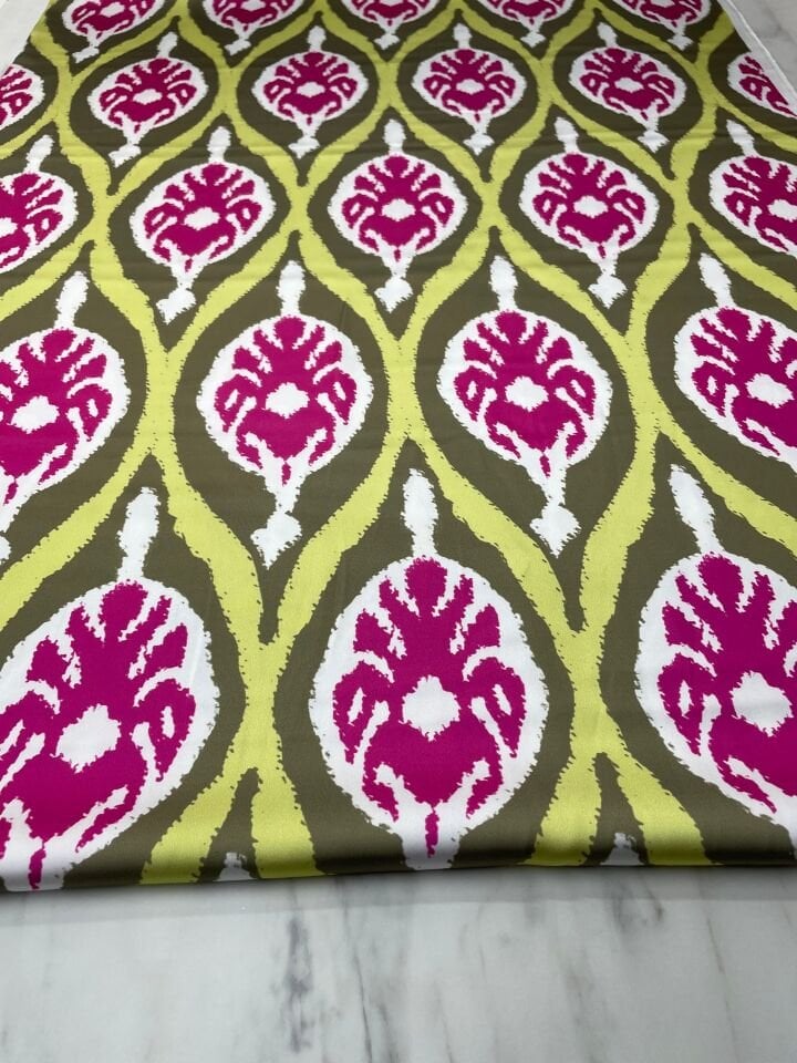 Viya Desen Elbiselik Gömleklik Tivil Saten Kumaş