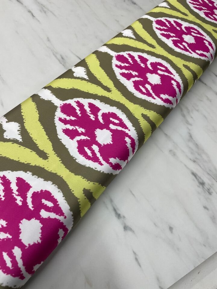 Viya Desen Elbiselik Gömleklik Tivil Saten Kumaş