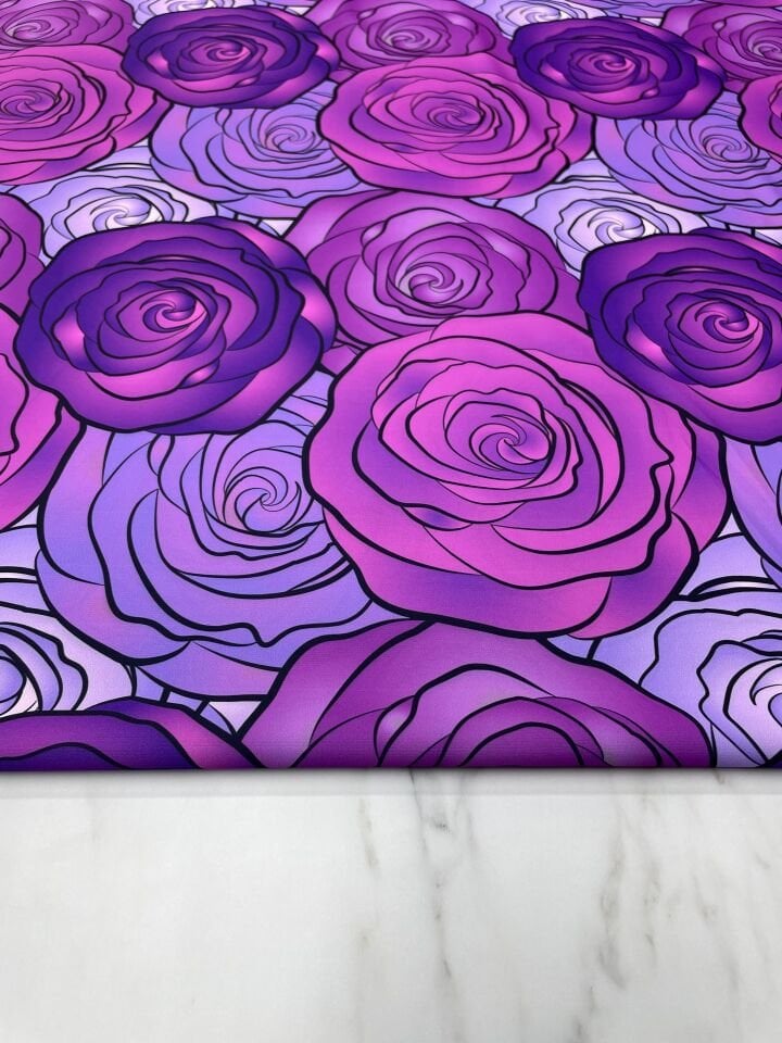 Büyük Çiçek Desen Elbiselik Gömleklik Krep Kumaş