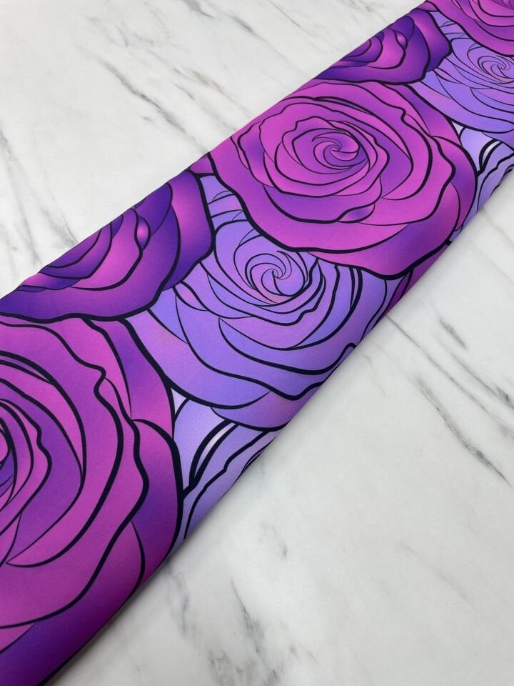 Büyük Çiçek Desen Elbiselik Gömleklik Krep Kumaş