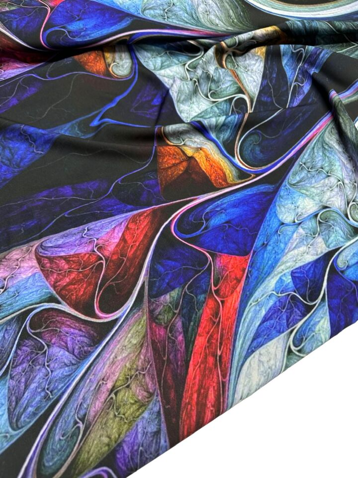 Hipnoz Desen Elbiselik Gömleklik Krep Kumaş