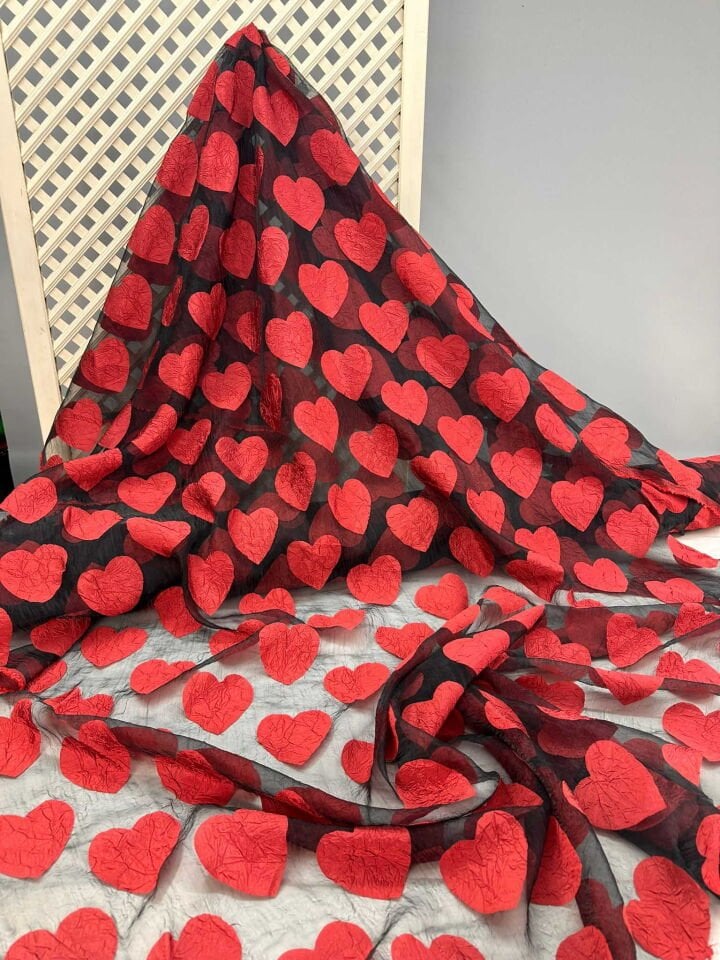 İndirimli Kalp Desen Organize Elbise Etek