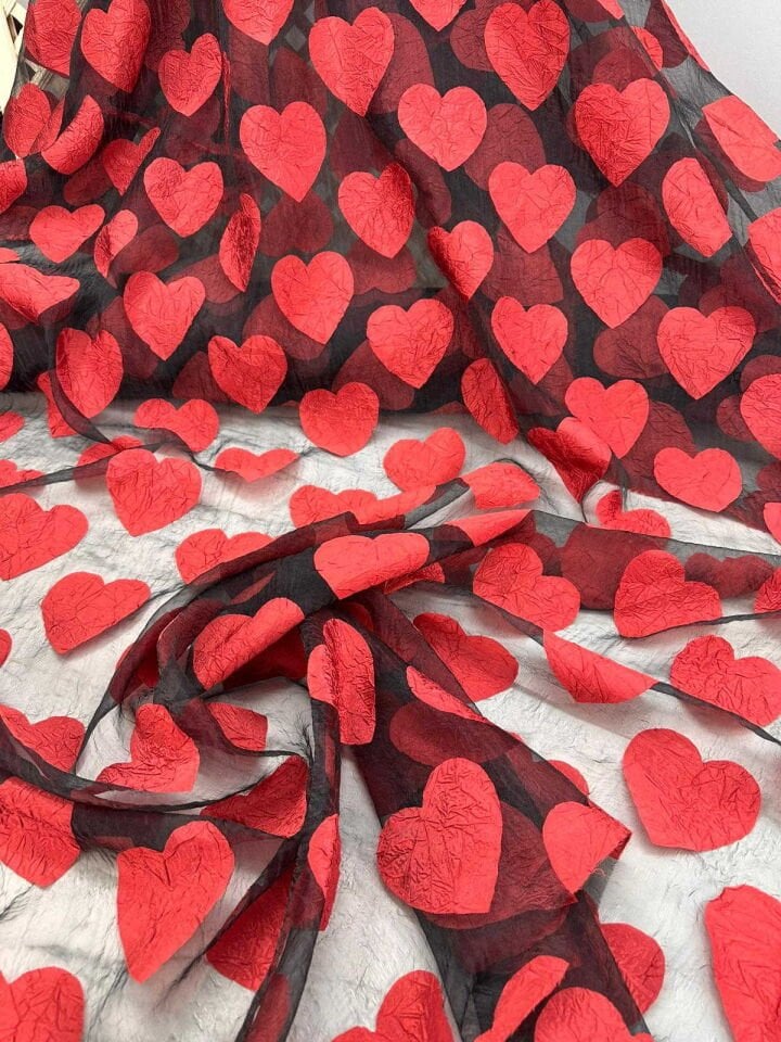 İndirimli Kalp Desen Organize Elbise Etek