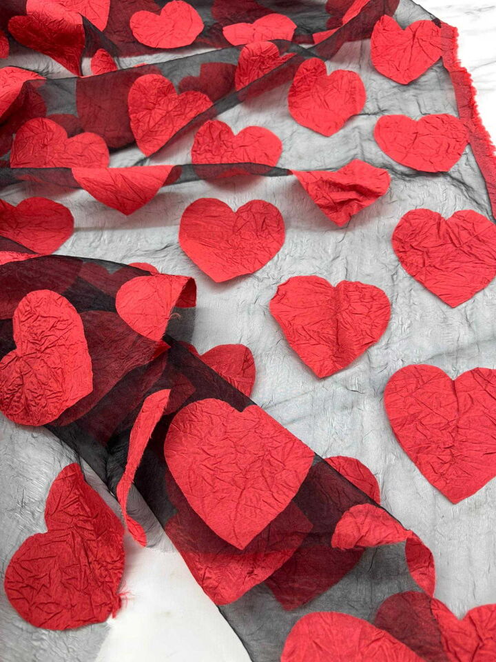 İndirimli Kalp Desen Organize Elbise Etek