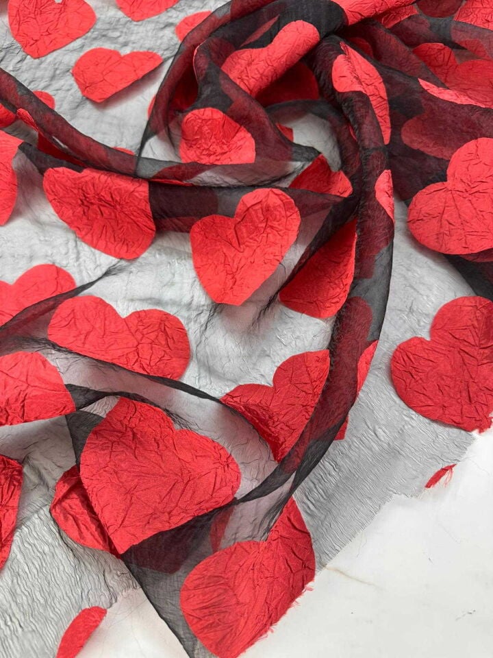 İndirimli Kalp Desen Organize Elbise Etek