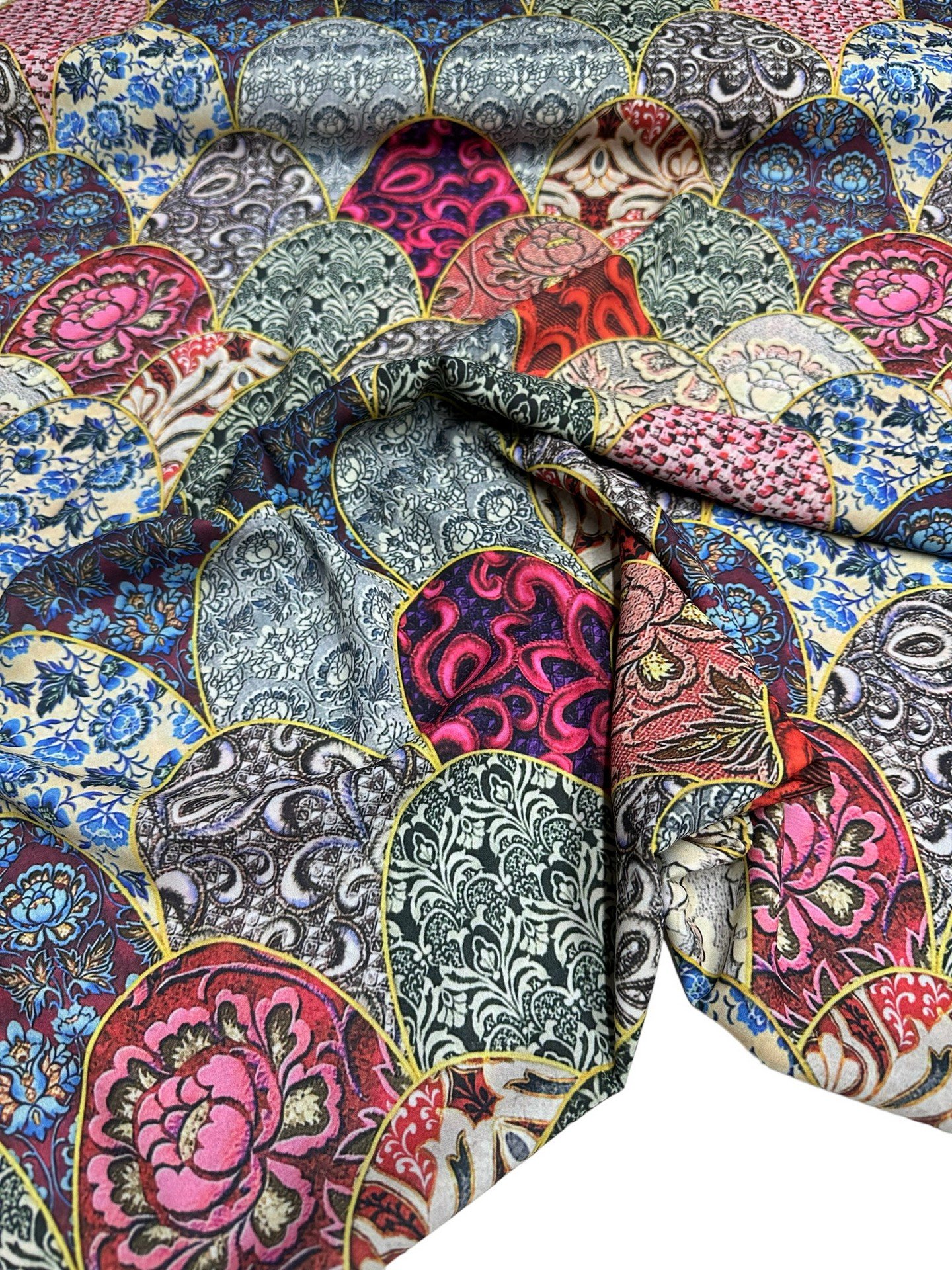 Morokko Desen Elbiselik Gömleklik Krep Kumaş