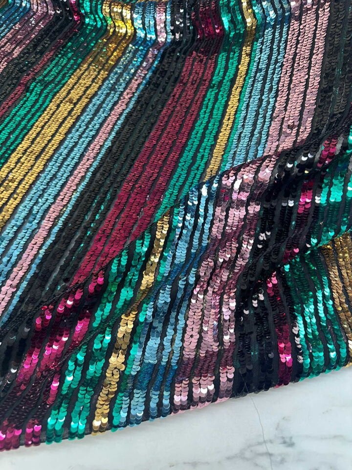 Renga Renk Payet Kumaş