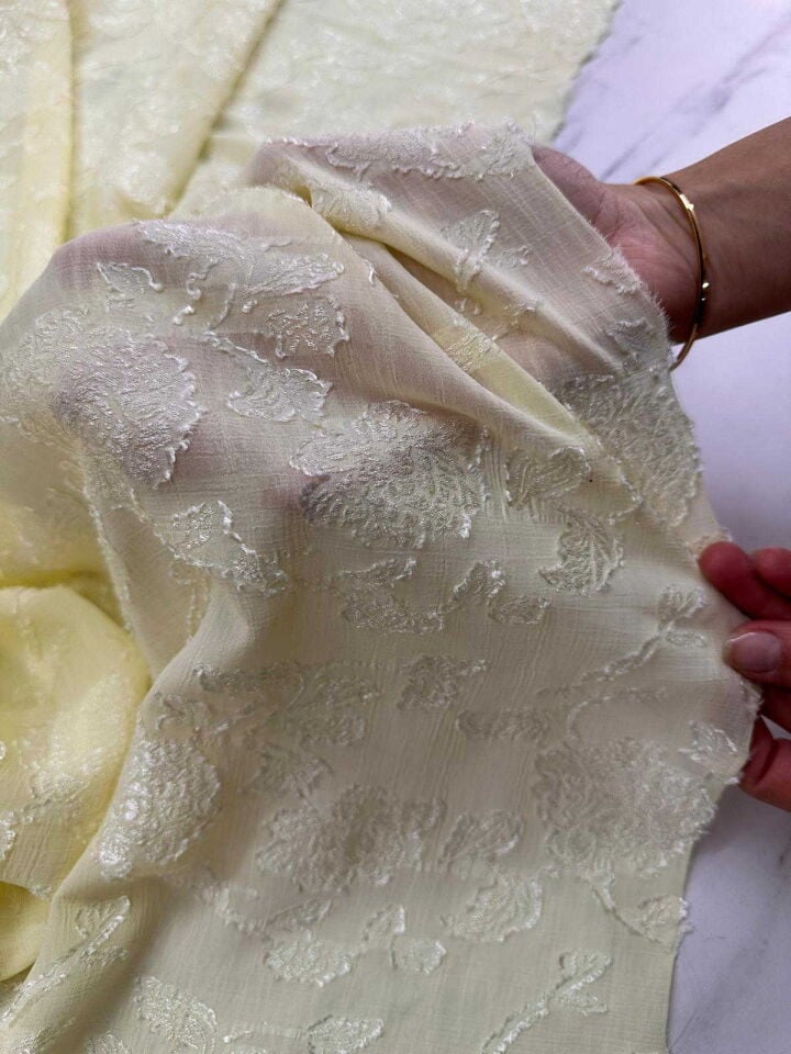 Lazer İşleme Şifon Krep Kumaş Gömlek Elbise Etek