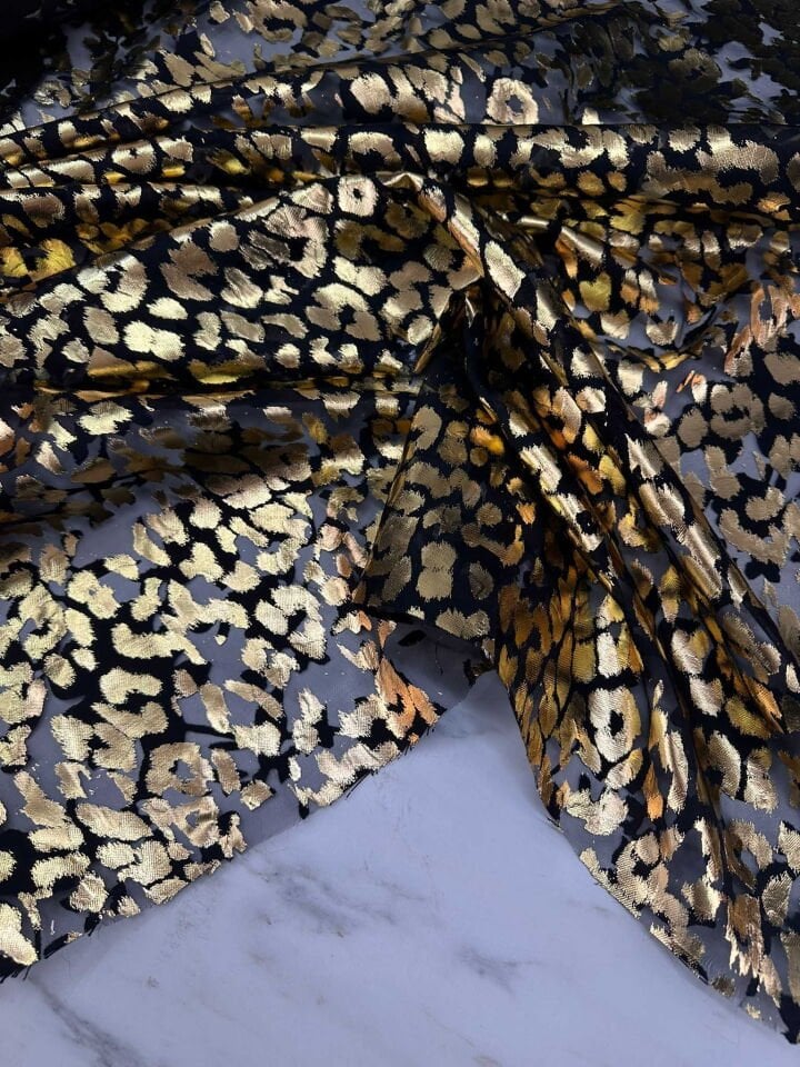 Fantazi Lazer kesme Leopar Varak Kablama Dantel