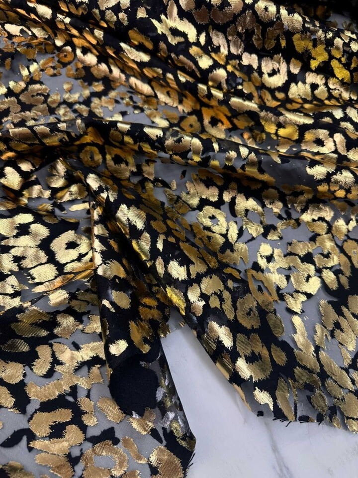 Fantazi Lazer kesme Leopar Varak Kablama Dantel