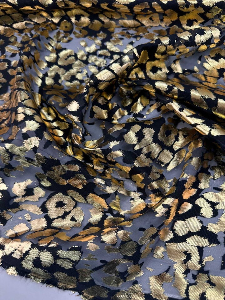 Fantazi Lazer kesme Leopar Varak Kablama Dantel