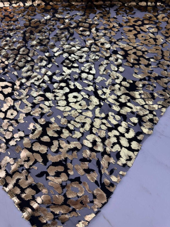 Fantazi Lazer kesme Leopar Varak Kablama Dantel