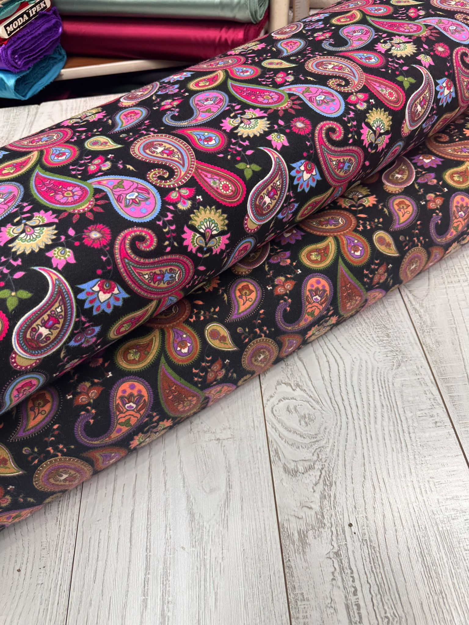 Yüzde Yüz Pamuklu Şal Desen Bazen En 90 cm