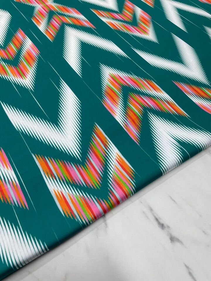 Viskal Desen Elbiselik Gömleklik Tivil Saten Kumaş