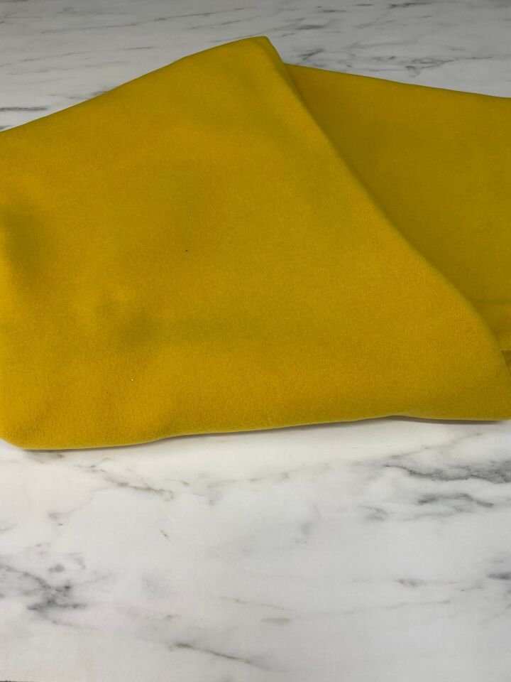 Hardal Sarısı kabanlık Kaşe Kumaş