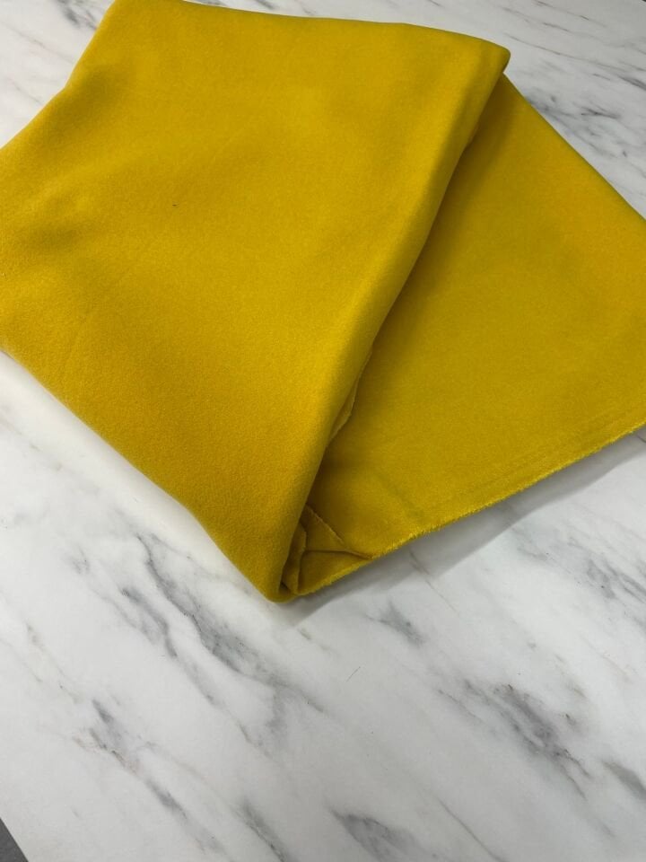 Hardal Sarısı kabanlık Kaşe Kumaş
