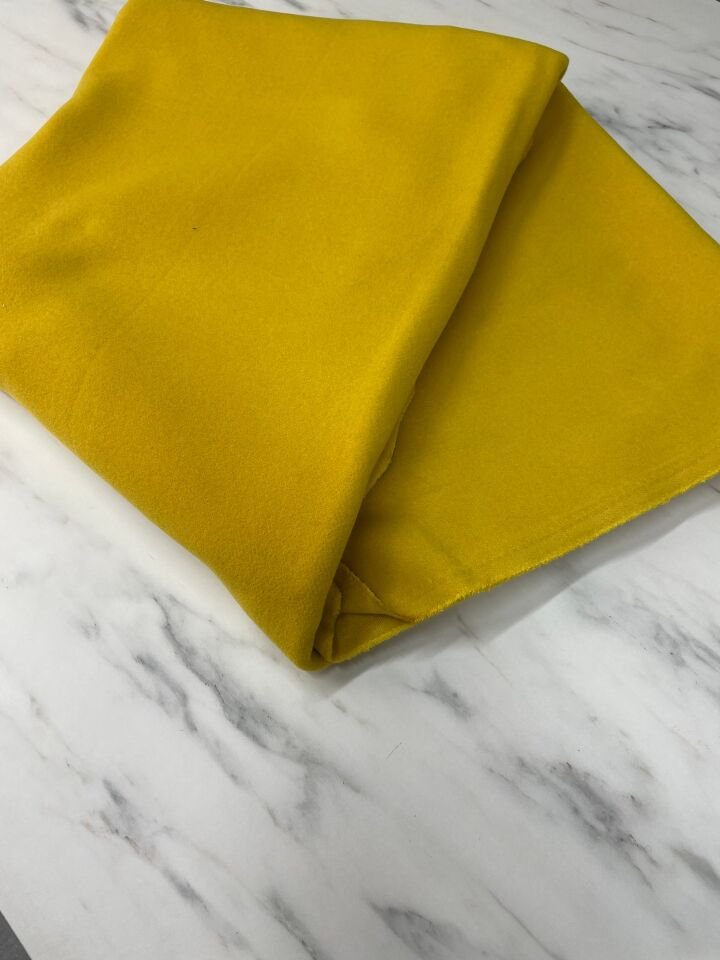 Hardal Sarısı kabanlık Kaşe Kumaş