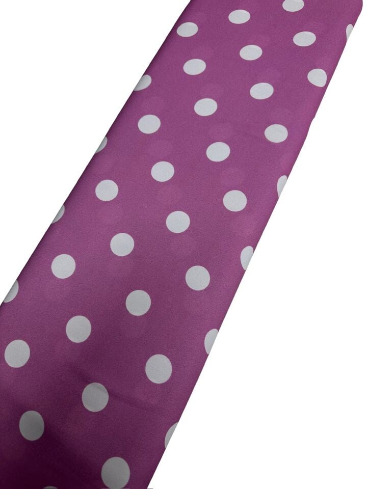 Leylak Puantiye Desen Elbiselik Gömleklik Krep Kumaş