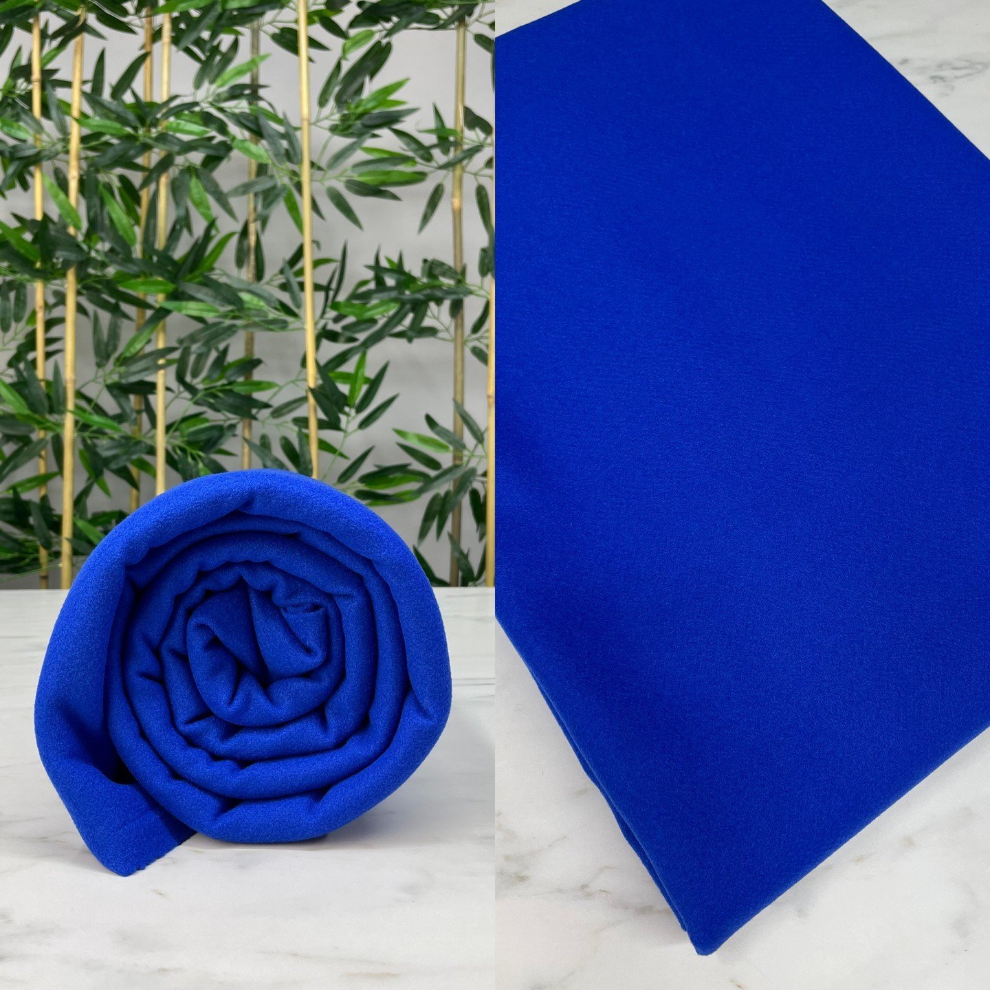 Saks Mavi Kabanlık Kaşe Kumaş