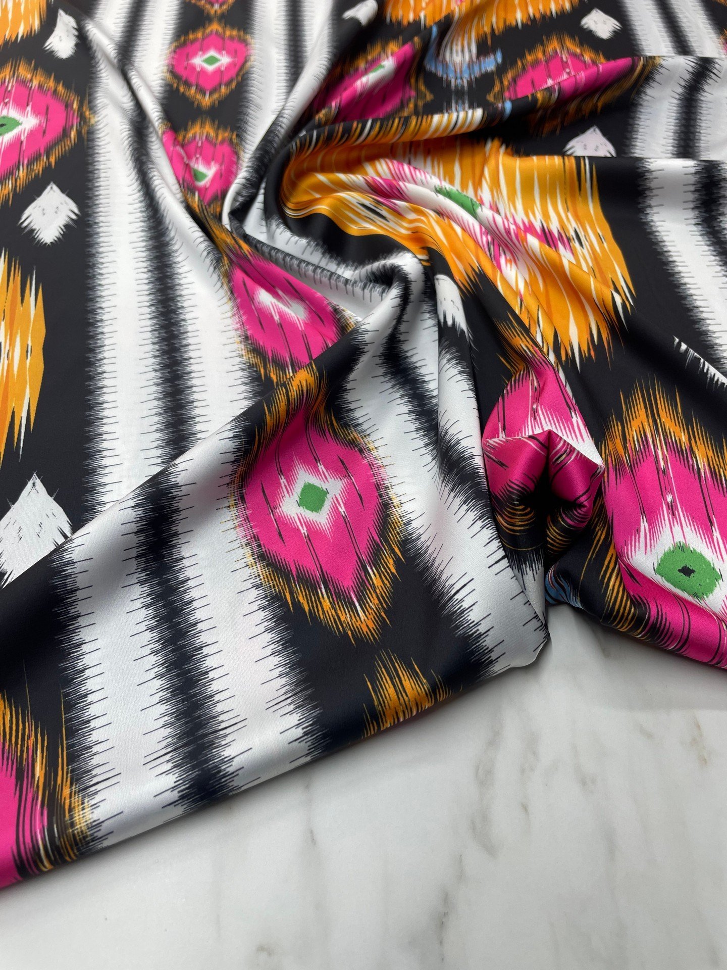 Norza Desen Elbiselik Gömleklik Tivil Saten Kumaş