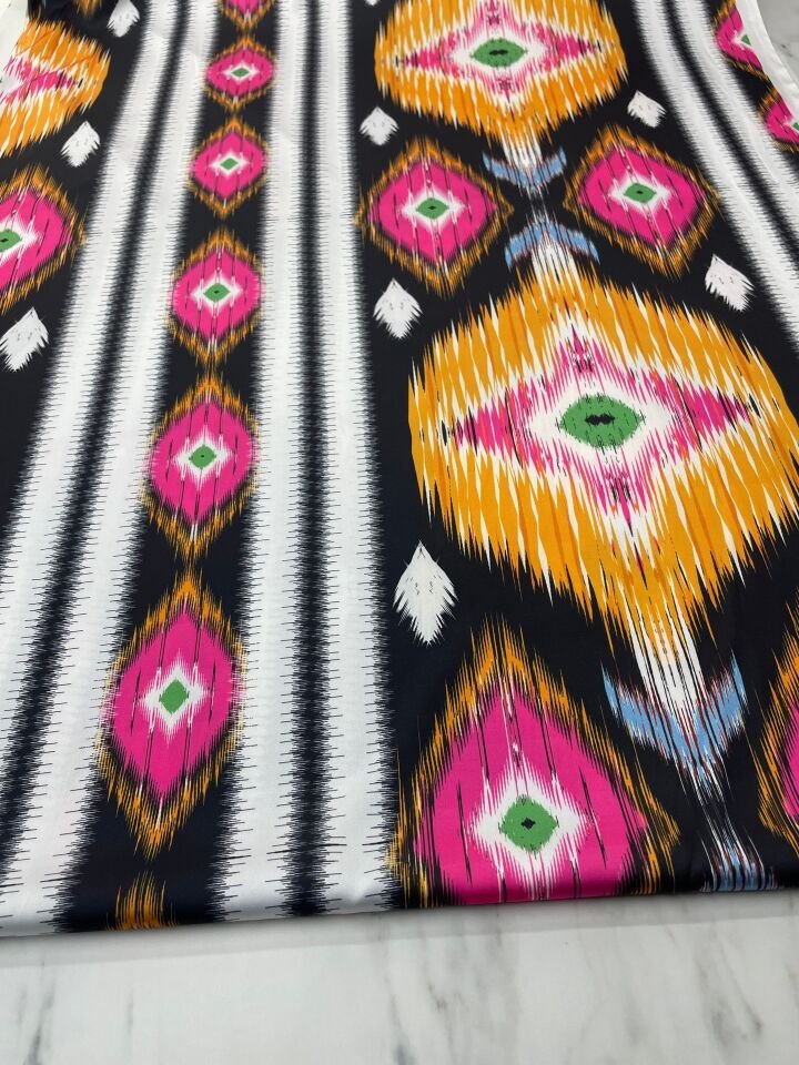 Norza Desen Elbiselik Gömleklik Tivil Saten Kumaş