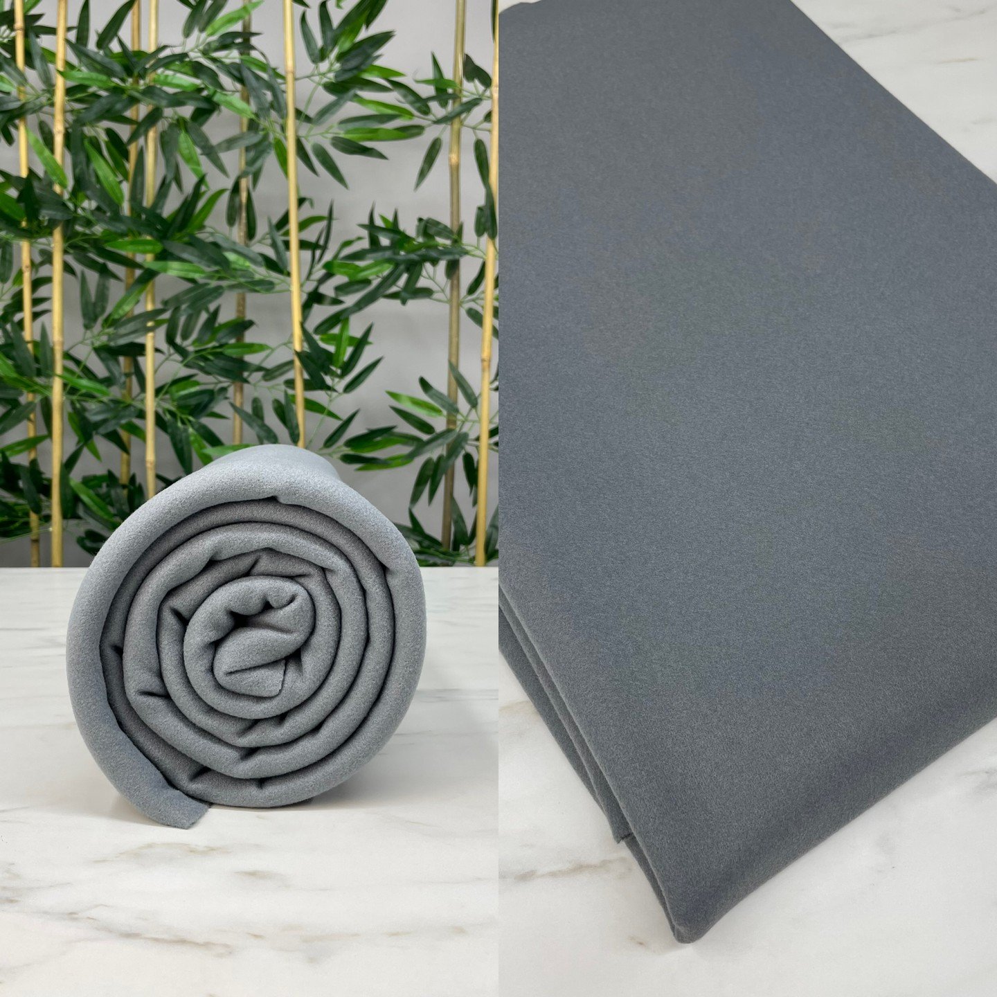 Gri Renk Kabanlık Kaşe Kumaş