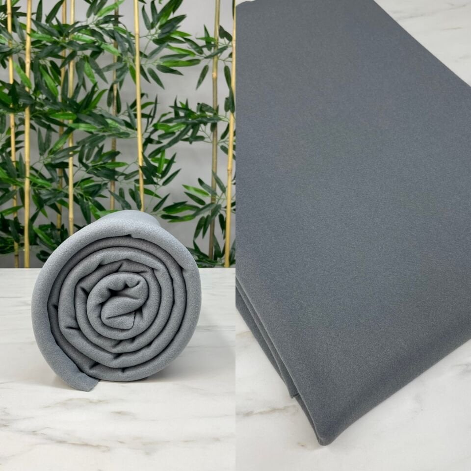 Gri Renk Kabanlık Kaşe Kumaş