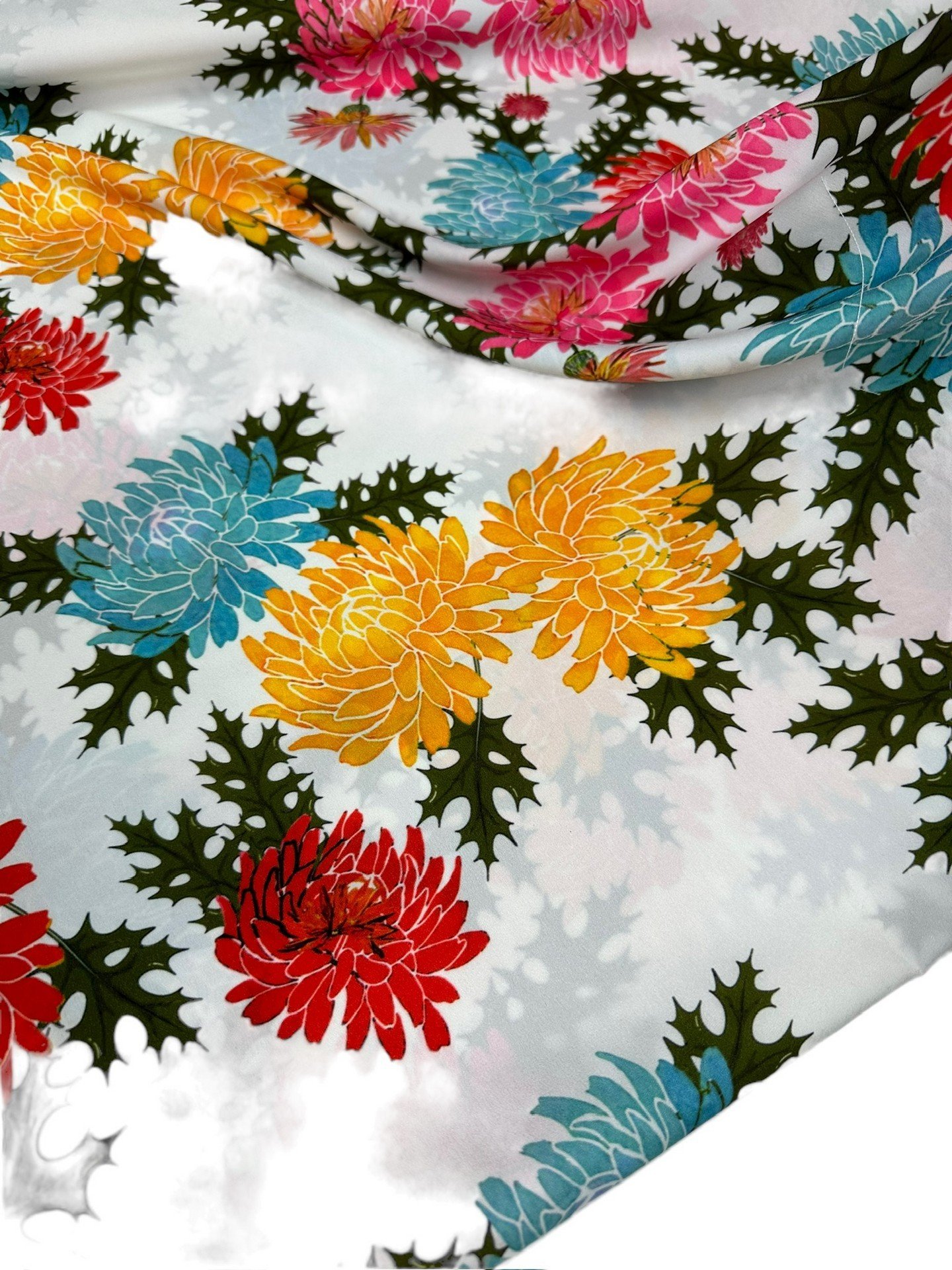 Çiçek Desen Elbiselik Gömleklik Krep Kumaş