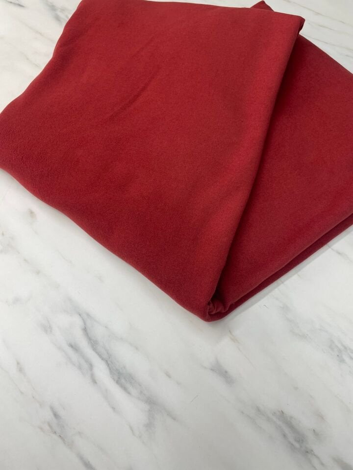 Koyu Kırmızı kabanlık Kaşe Kumaş