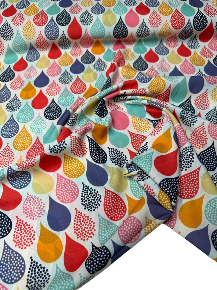 Damla Desen Elbiselik Gömleklik Krep Kumaş