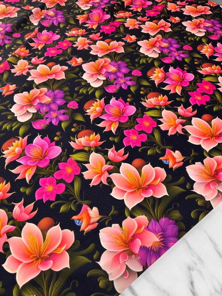 Efeler Dijital Baskı Krep Kumaş