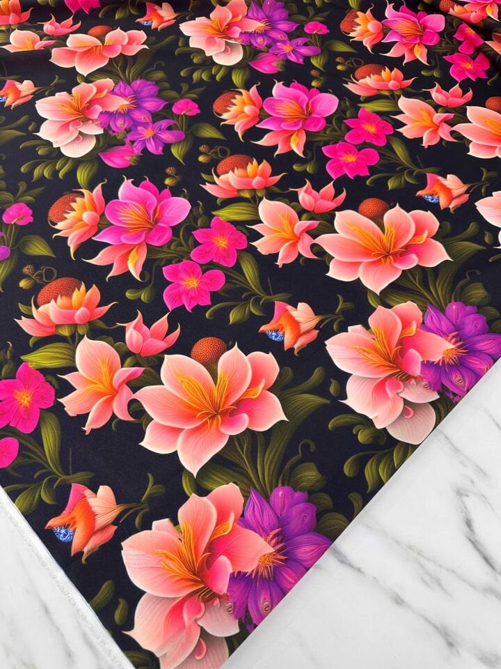 Efeler Dijital Baskı Krep Kumaş