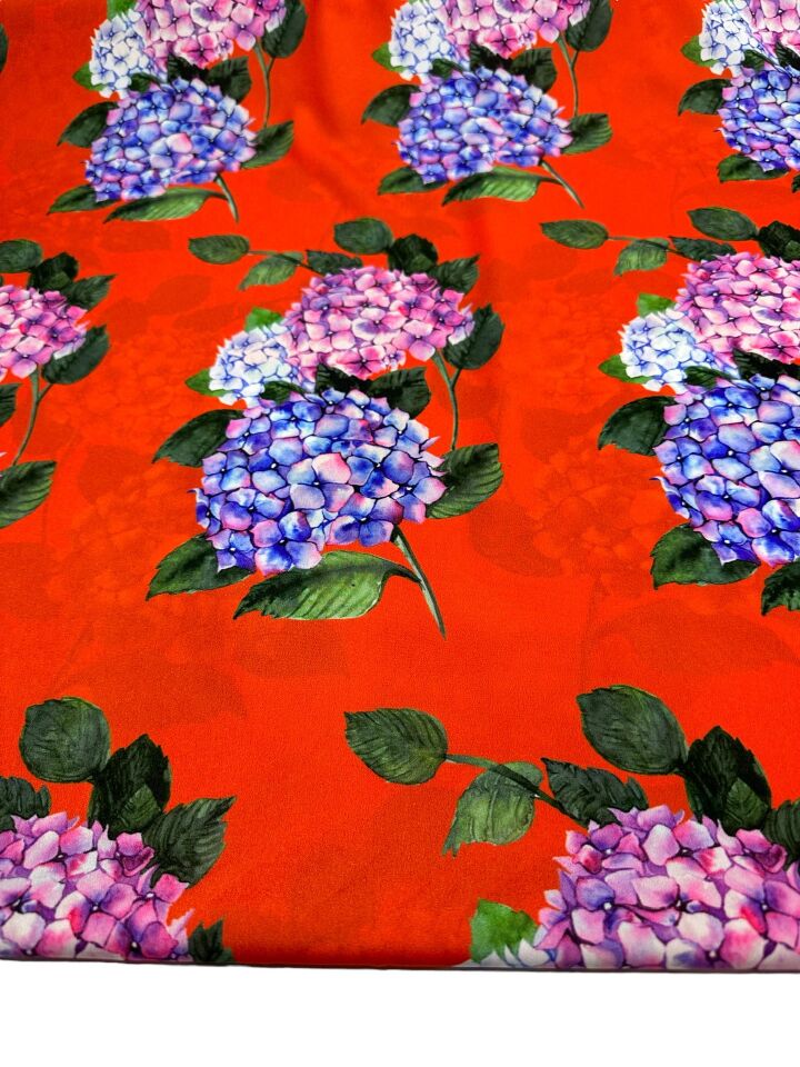 Çiçek Desen Elbiselik Gömleklik Krep Kumaş