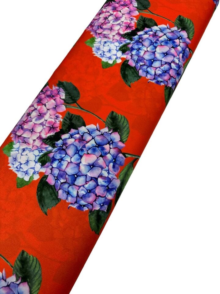 Çiçek Desen Elbiselik Gömleklik Krep Kumaş