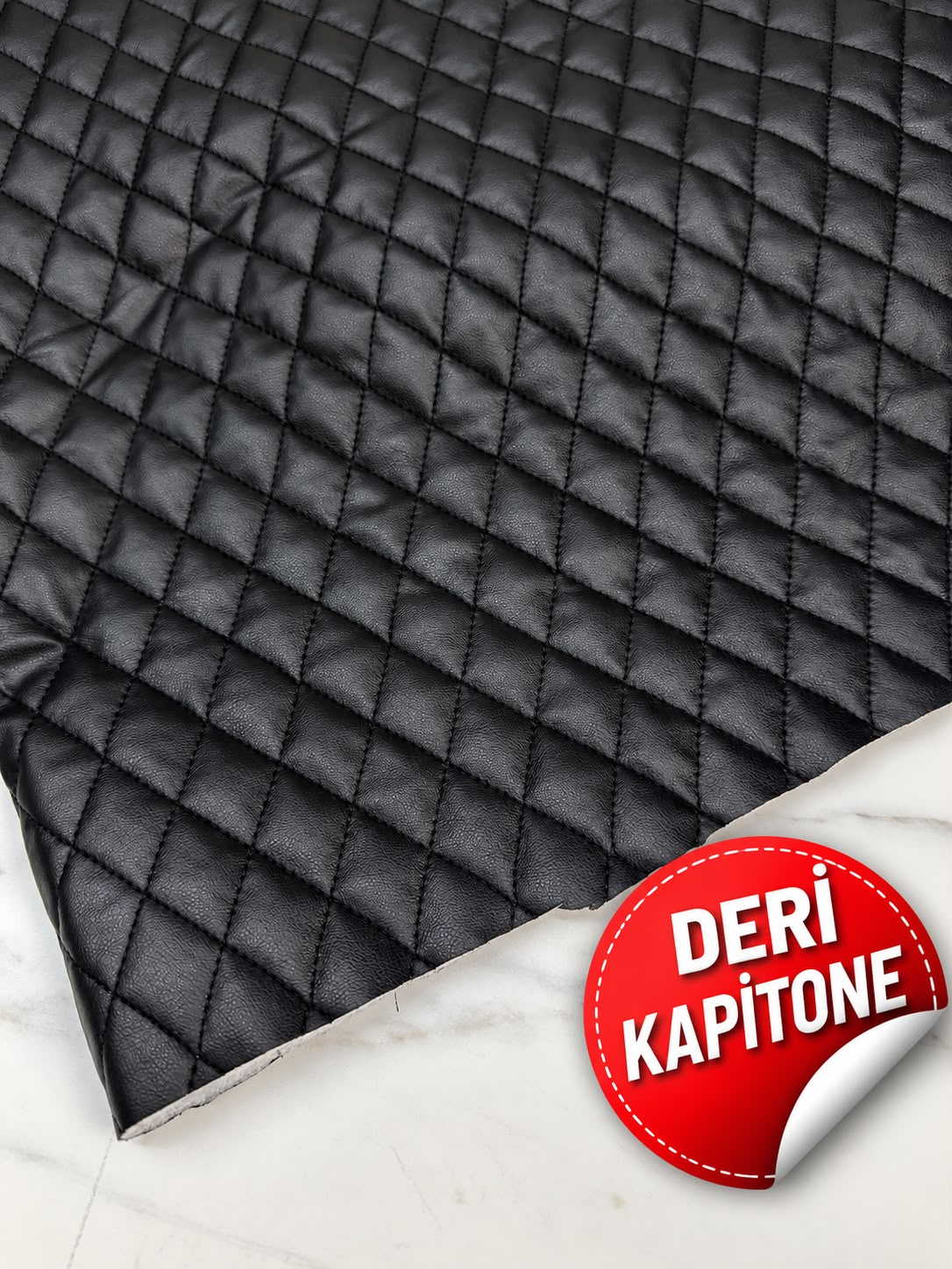Deri Kapıtone Dikişli Elyaflı