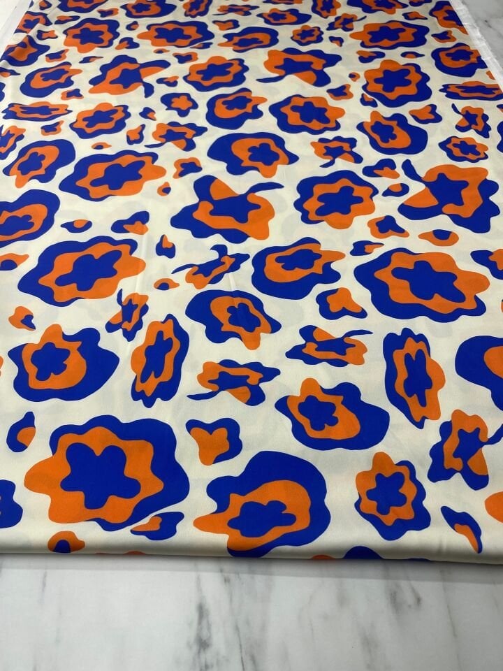 Leopar Desen Elbiselik Gömleklik Tivil Saten Kumaş