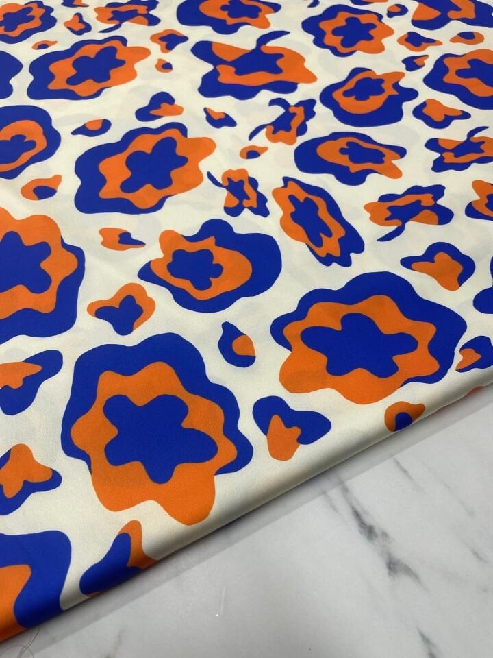 Leopar Desen Elbiselik Gömleklik Tivil Saten Kumaş