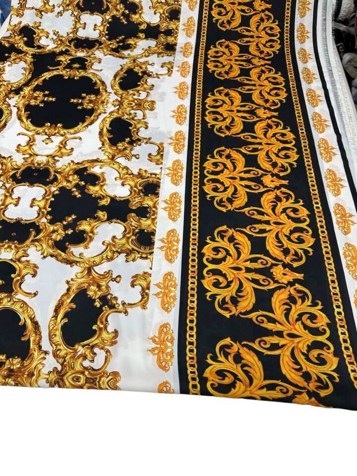Verona Desen Elbiselik Gömleklik Krep Kumaş