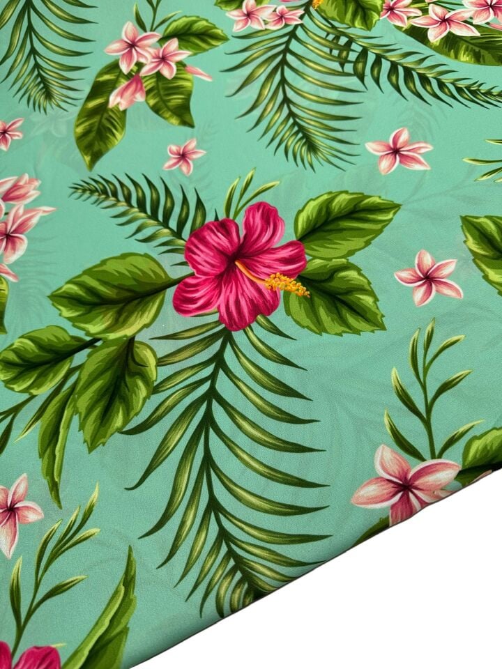 Lilyum Desen Elbiselik Gömleklik Krep Kumaş