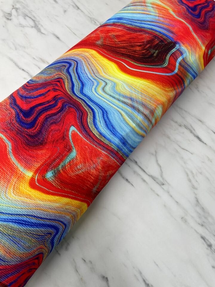 Hipnosis Desen Elbiselik Gömleklik Krep Kumaş