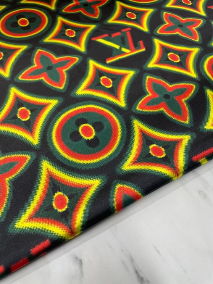 LV Desen Elbiselik Gömleklik Tivil Saten Kumaş