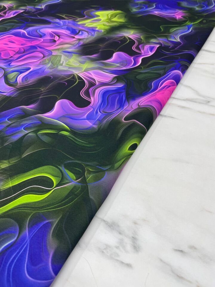 Hipnoz Desen Elbiselik Gömleklik Krep Kumaş